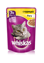 Whiskas для кошек старше 7 лет рагу с курицей 85 гр.